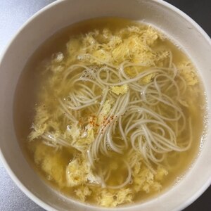 麺つゆで簡単(o^^o)溶き卵のにゅうめん♪